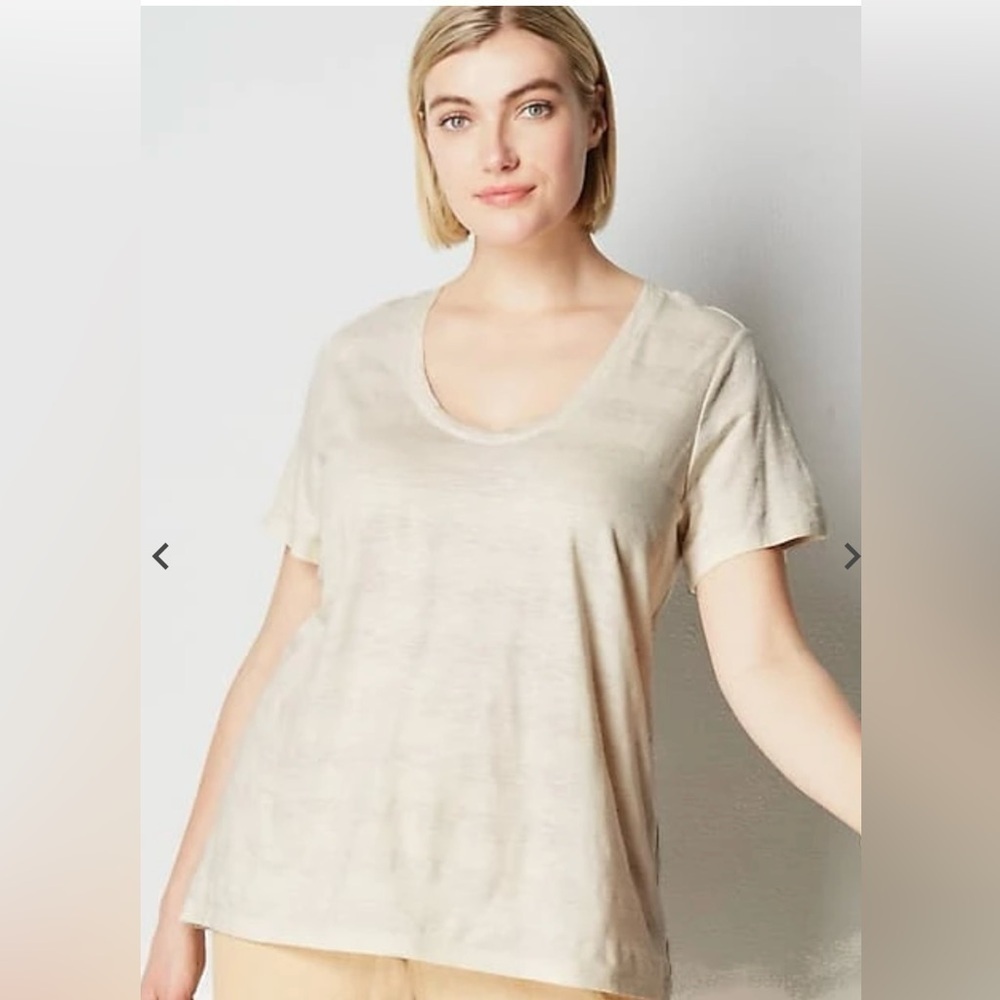 J. Jill XL barely there multicolored creams, and white shirt.